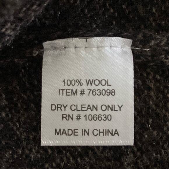 Enzo Mantovani 100% Wool Quarter Zip Pullover Sweater Brown Men's Size Large - Picture 8 of 8